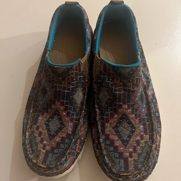 Twisted X Women's Zero-X Slip-On Shoes - Moc Toe Tan 10 Medium Blue Tan Comfort - Picture 6 of 11